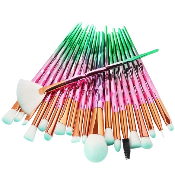 NEW Korean! 20pcs Diamond Makeup Brushes Set - Picture 2 of 4